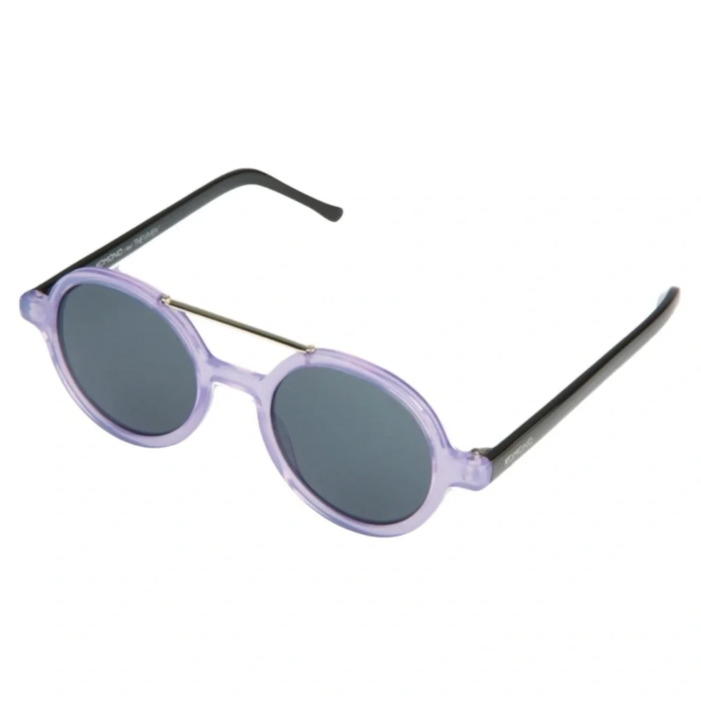 New KOMONO Vivien Violet / Black Sunglasses purple round